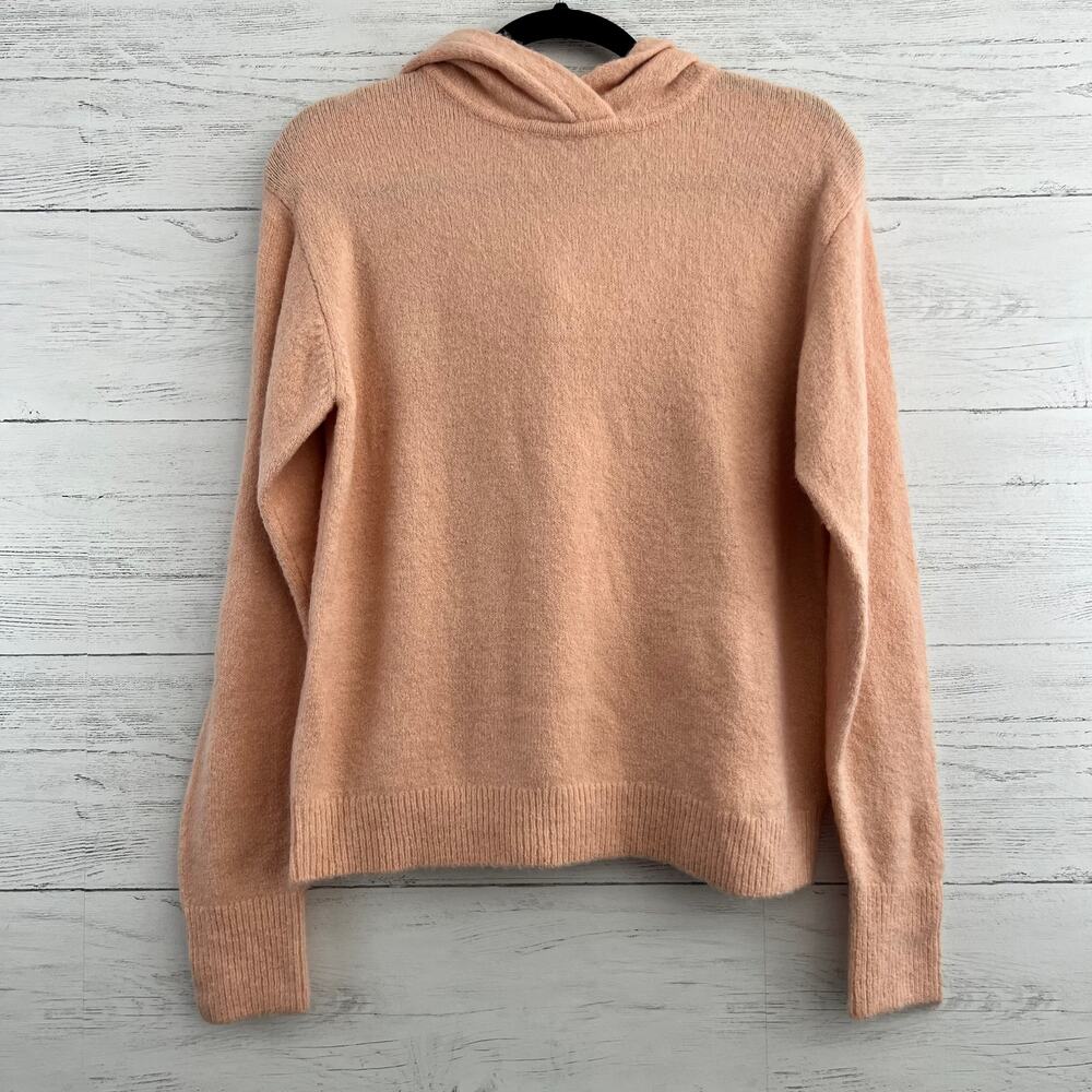 M Magaschoni‎ NWT Peach Hooded Wool Blend Sweater Size S